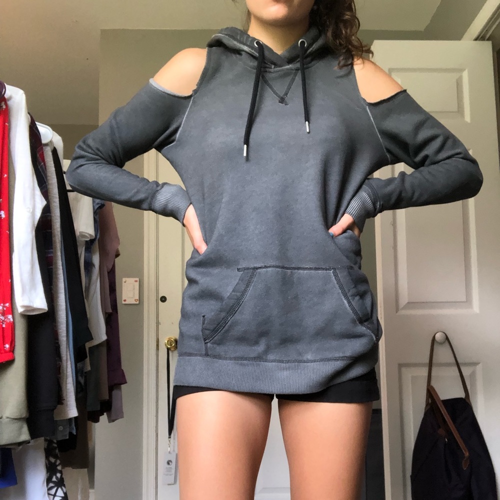 cold shoulder sweatshirt